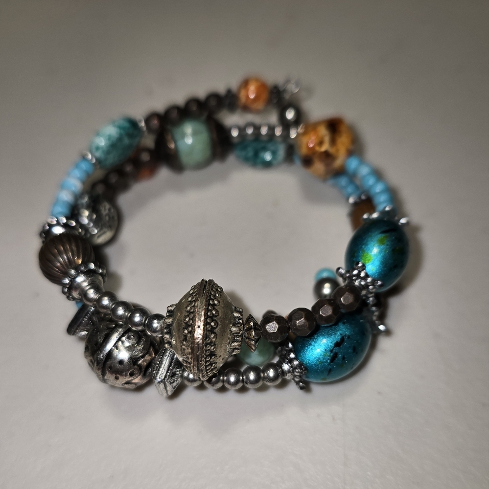 Handmade Coiled Bohemian Made Bracelet Lot 5